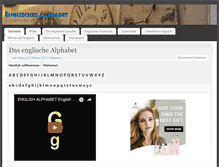 Tablet Screenshot of englischesalphabet.net